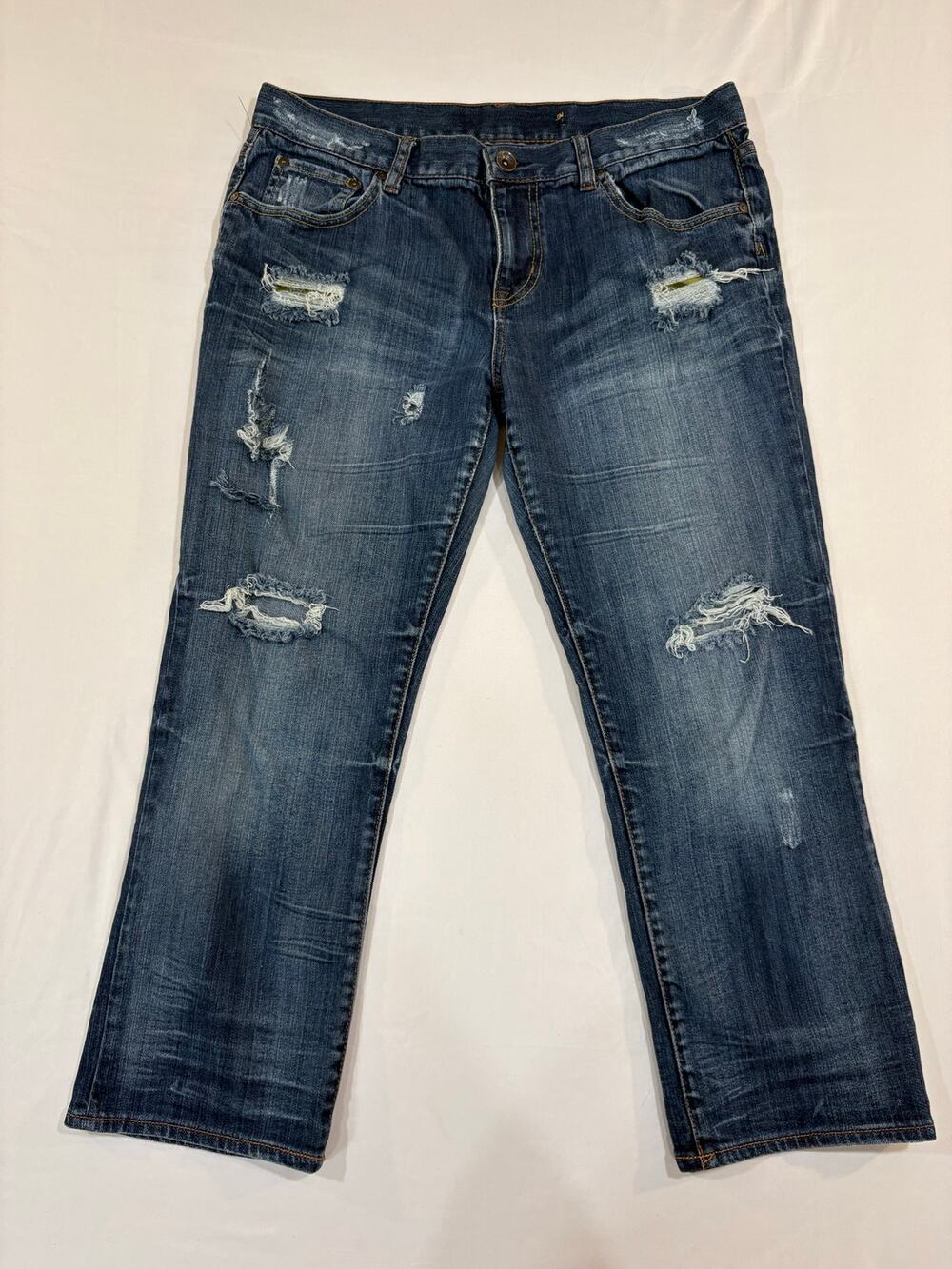 Refuge Distressed Cropped Ankle Jeans Size 9